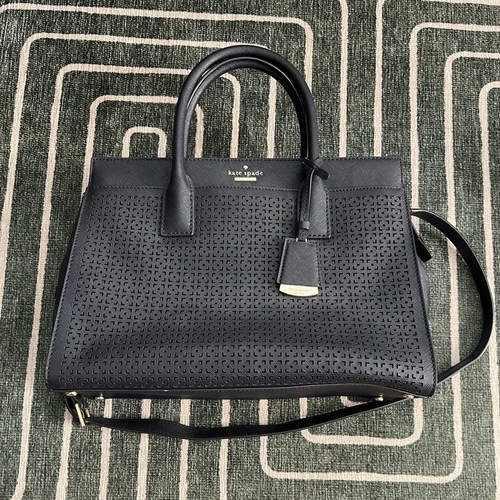 Kate Spade Leather Zip Top Satchel Top Handle with Crossbody